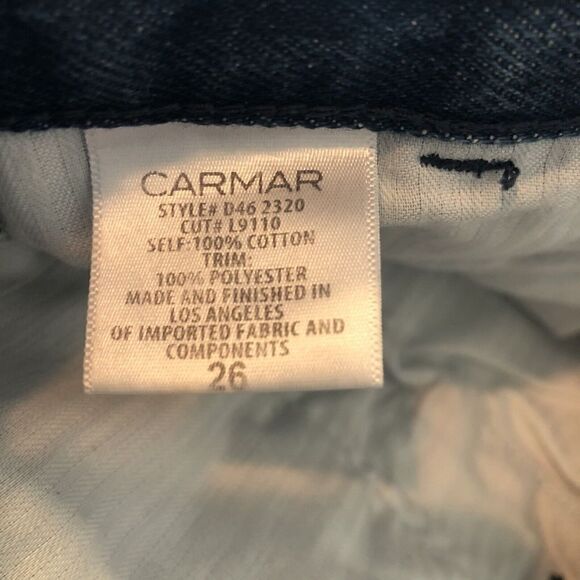 Carmar Womens Aliena Jeans Straight Leg Size 26 High Rise Jogger Cuffs NEW - Picture 7 of 8